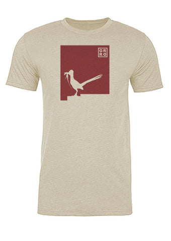 New Mexico State Bird Tee/Red on Antique White - Men's
