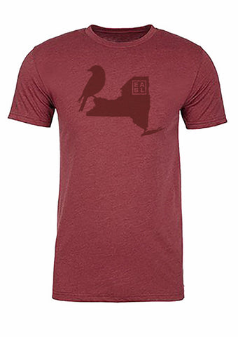 New York State Bird Tee/Red on Red - Men's