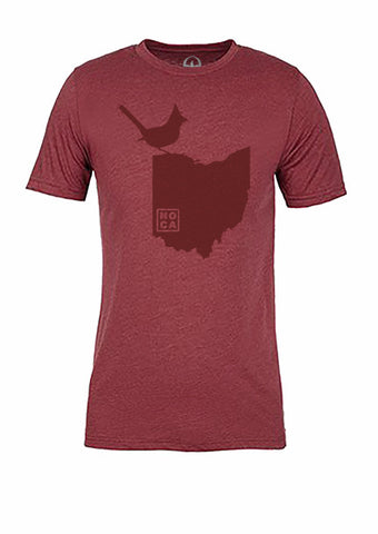 Ohio State Bird Tee/Red on Red - Women's