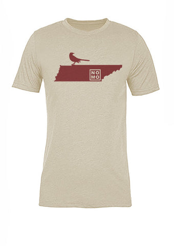 Tennessee State Bird Tee/Red on Antique White - Women's
