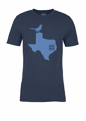 Texas State Bird Tee/Light Blue on Navy - Women's